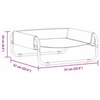 Hundebett Hellgrau 57 x 57 x 24 cm Stahl
