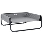 Hundebett Hellgrau 75 x 75 x 30 cm Stahl