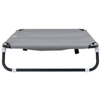 Hundebett Hellgrau 90 x 55 x 18 cm Stahl