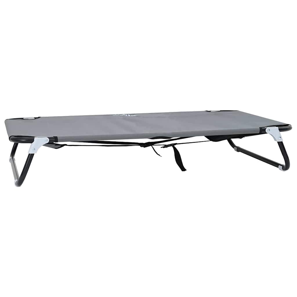 Hundebett Hellgrau 105 x 65 x 18 cm Stahl