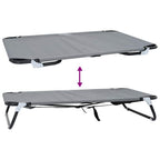 Hundebett Hellgrau 105 x 65 x 18 cm Stahl