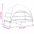 Hochgelegtes Hundebett Hellgrau 127 x 81 x 108 cm