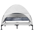 Hochgelegtes Hundebett Silber Grau 127 x 81 x 108 cm