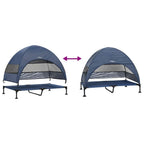 Hochgelegtes Hundebett Marineblau 127 x 81 x 108 cm