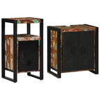 Badezimmermöbel-Set mit Regal 2 pcs Massives upgecyceltes Holz
