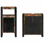 Badezimmermöbel-Set mit Regal 2 pcs Massives upgecyceltes Holz