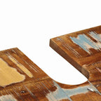 Badezimmermöbel-Set mit Regal 2 pcs Massives upgecyceltes Holz