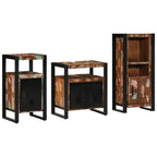 Badezimmermöbel-Set mit Regal 3 pcs Massives upgecyceltes Holz