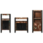 Badezimmermöbel-Set mit Regal 3 pcs Massives upgecyceltes Holz