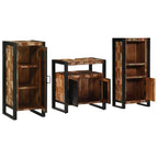Badezimmermöbel-Set mit Regal 3 pcs Massives upgecyceltes Holz