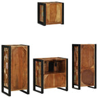 Badezimmermöbel-Set mit Regal 4 pcs Massives upgecyceltes Holz