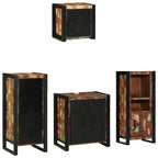 Badezimmermöbel-Set mit Regal 4 pcs Massives upgecyceltes Holz