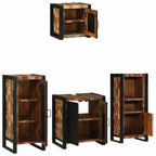 Badezimmermöbel-Set mit Regal 4 pcs Massives upgecyceltes Holz