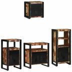Badezimmermöbel-Set mit Regal 4 pcs Massives upgecyceltes Holz