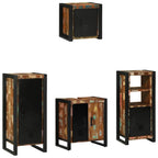 Badezimmermöbel-Set mit Regal 4 pcs Massives upgecyceltes Holz