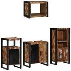 Badezimmermöbel-Set mit Regal 4 pcs Massives upgecyceltes Holz