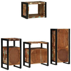 Badezimmermöbel-Set mit Regal 4 pcs Massives upgecyceltes Holz