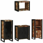 Badezimmermöbel-Set mit Regal 4 pcs Massives upgecyceltes Holz