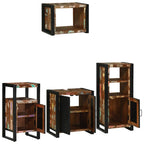 Badezimmermöbel-Set mit Regal 4 pcs Massives upgecyceltes Holz