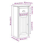 Badschrank BODO Grau 44x30x90 cm