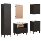 Badezimmer Sets mit Regal 5 pcs Weiße gewaschene Oberfläche