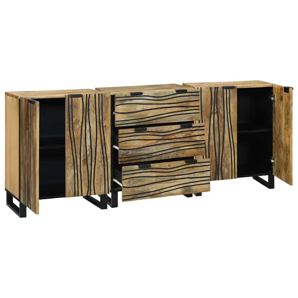 Badezimmermöbel-Set mit Schubladen 3 pcs Braun Holzwerkstoff