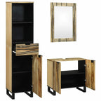 Badezimmermöbel-Set mit Schubladen 3 pcs Braun Holzwerkstoff
