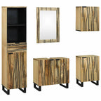Badezimmermöbel-Set mit Schubladen 5 pcs Braun Holzwerkstoff