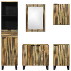 Badezimmermöbel-Set mit Schubladen 5 pcs Braun Holzwerkstoff