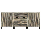 Badezimmermöbel-Set mit Schubladen 3 pcs Weiß Holzwerkstoff