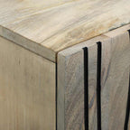 Badezimmerschrank-Set 2 pcs Weiß Massivholz Mango