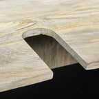 Badezimmerschrank-Set 2 pcs Weiß Massivholz Mango