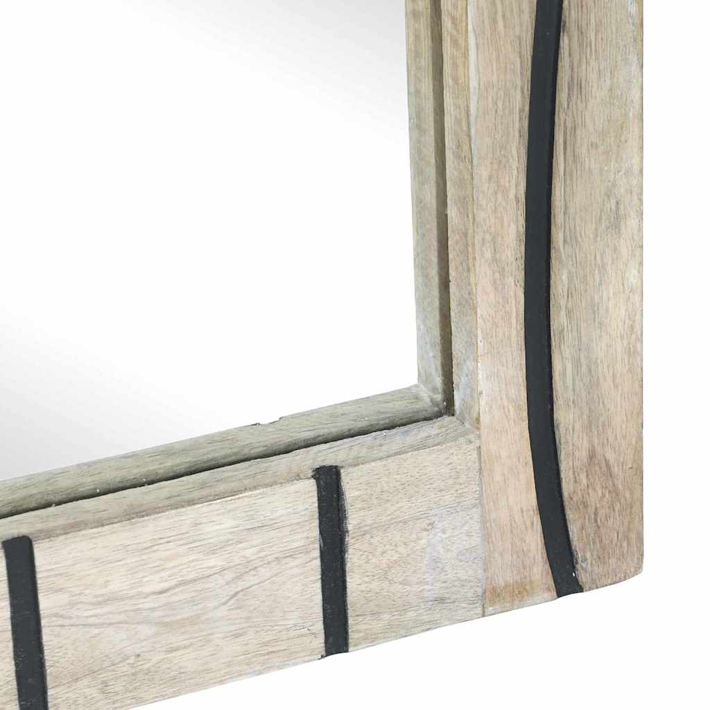 Badezimmerschrank-Set 2 pcs Weiß Massivholz Mango