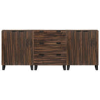 Badezimmermöbel-Set mit Schubladen 3 pcs Braun Holzwerkstoff