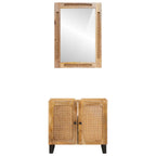 Badezimmer Sets mit Speicher 2 pcs Braun Massivholz Mango