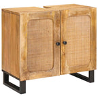 Badezimmer Sets mit Schubladen mit Regal Natur Massivholz Mango
