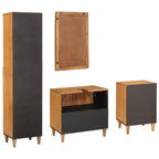 Badezimmermöbel-Set mit Schubladen 4 pcs Braun Holzwerkstoff