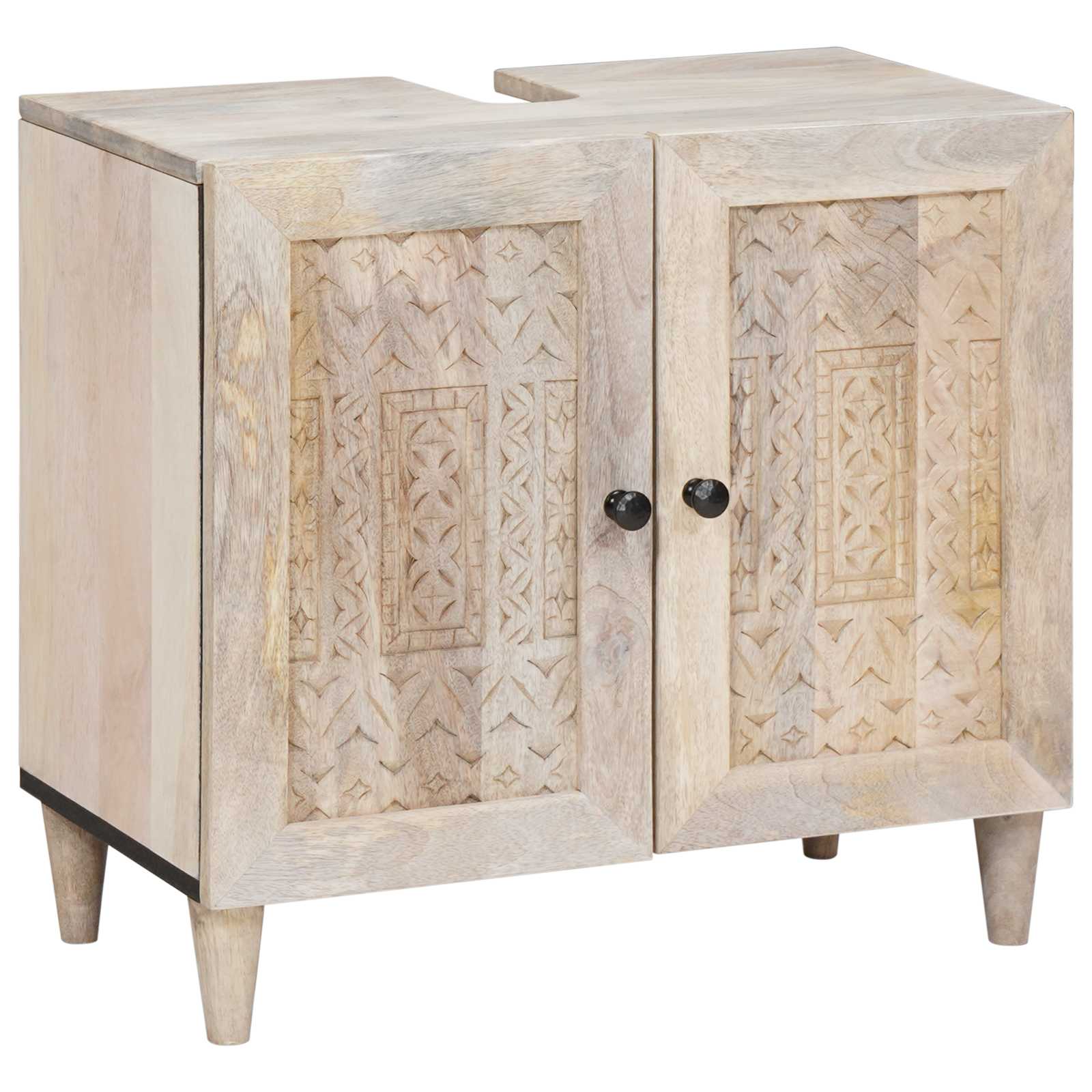 Badezimmermöbel-Set mit Schubladen 3 pcs Weiß Holzwerkstoff