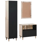 Badezimmermöbel-Set mit Schubladen 3 pcs Weiß Holzwerkstoff