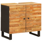Badezimmer Sets mit Speicher 2 pcs Natur Massivholz Mango