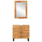 Badezimmer Sets mit Speicher 2 pcs Natur Massivholz Mango