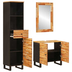 Badezimmer Sets mit Schubladen mit Regal Natur Massivholz Mango