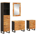 Badezimmer Sets mit Schubladen mit Regal Natur Massivholz Mango
