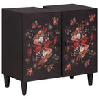 Badezimmerschrank-Set mit Schubladen 3 pcs Massivholz Mango
