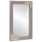 Badezimmerschrank-Set Wandmontiert 3 pcs Grau Massivholz Mango