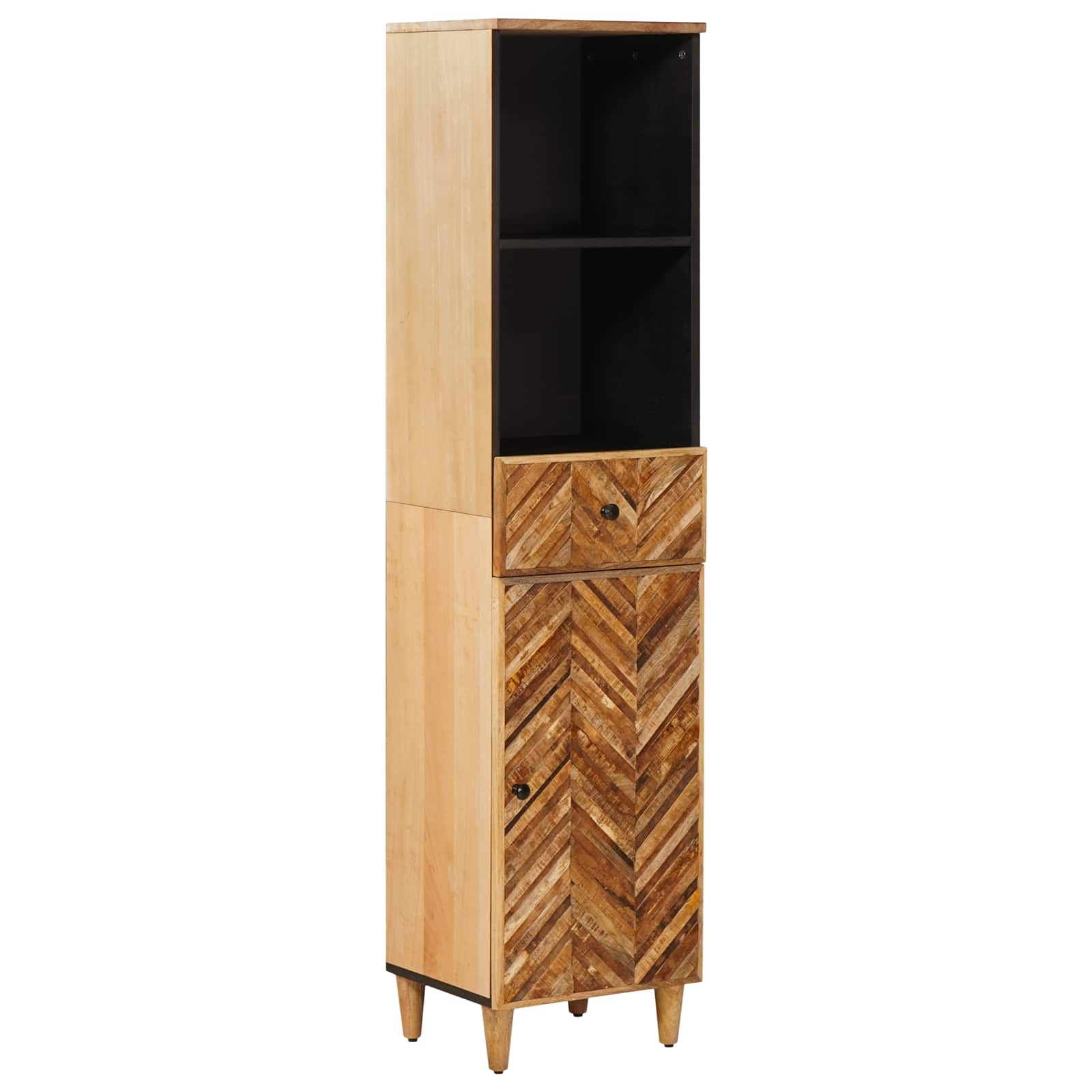 Badezimmerschrank-Set mit Schubladen 3 pcs Massivholz Mango