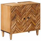 Badezimmerschrank-Set mit Schubladen 4 pcs Massivholz Mango