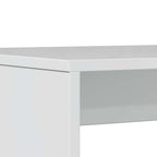 3-tlg. Esstisch und Bank Set Hochglanz-Weiß Holzwerkstoff