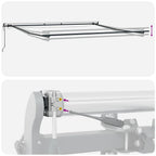 Markise Automatisch mit LEDs Weinrot 400x300 cm