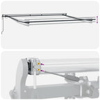 Markise Automatisch mit LEDs Braun 300x250 cm